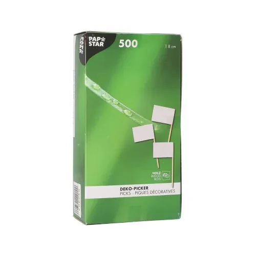Decoprikkers 8 cm wit