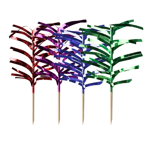 Decoprikkers 12 cm assorti kleuren “Palm Leaf”