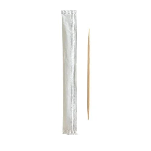 Tandenstoker, hout per stuk verpakt “pure” rond 6,5 cm