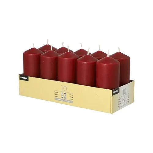 Stompkaarsen Ø 40 mm x 90 mm bordeaux