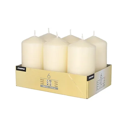 Stompkaarsen Ø 60 mm x 115 mm creme