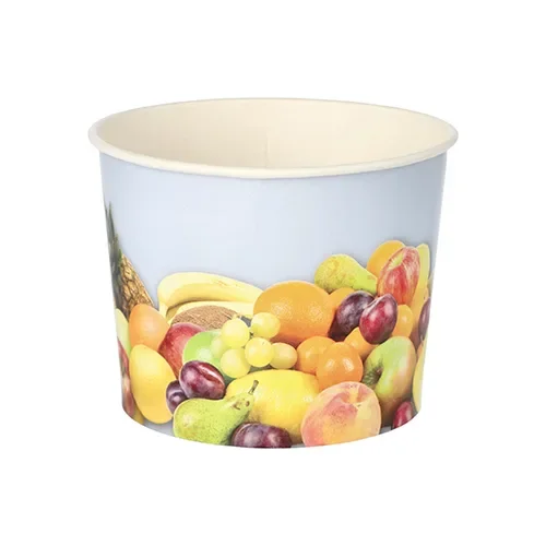 IJsbekers, karton rond 500 ml Ø 11 cm x 8,3 cm Fruit