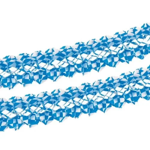 Guirlande, papier Ø 16 cm x 4 m “Beiers blauw” brandvertagend