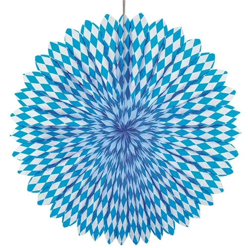 Decoratiewaaier Ø 75 cm “Beiers blauw” brandvertagend