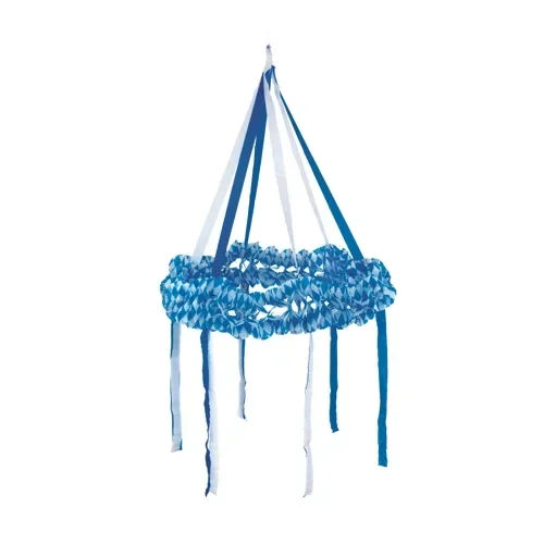 Decoratiekrans, papier Ø 75 cm “Beiers blauw” brandvertagend