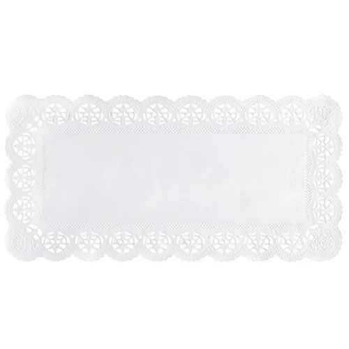 Taartranden hoekig 34 cm x 17 cm wit