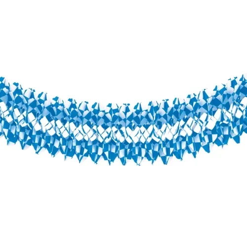 Guirlande extra groot, papier Ø 25 cm x 10 m “Beiers blauw” brandvertagend