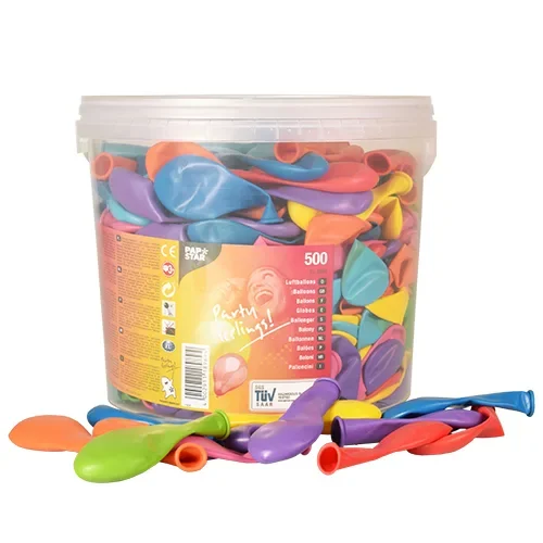 Ballonnen Ø 19 cm assorti kleuren in doos