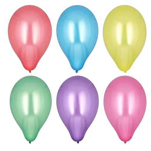 Ballonnen Ø 25 cm assorti kleuren Metallic