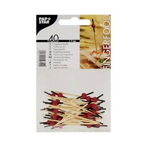 Fingerfood prikkers 7 cm “Red Pearl”