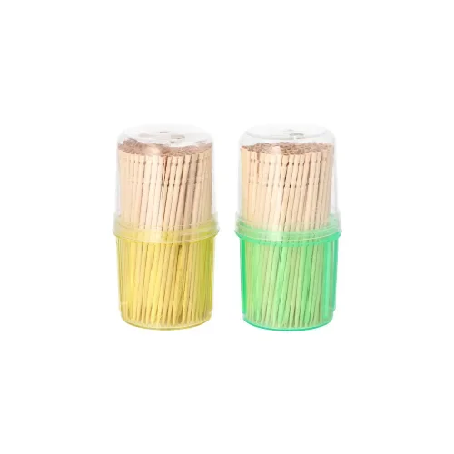 Fingerfood prikkers rond 6,5 cm geroteerd, in dispenser