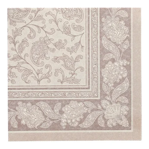 Servetten “Royal Collection” 1/4 vouw 40 cm x 40 cm mocca Ornaments