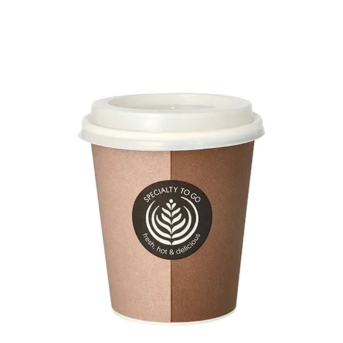 Drinkbekers, Karton met deksels, PS “To Go” 0,2 l Ø 8 cm x 9,1 cm