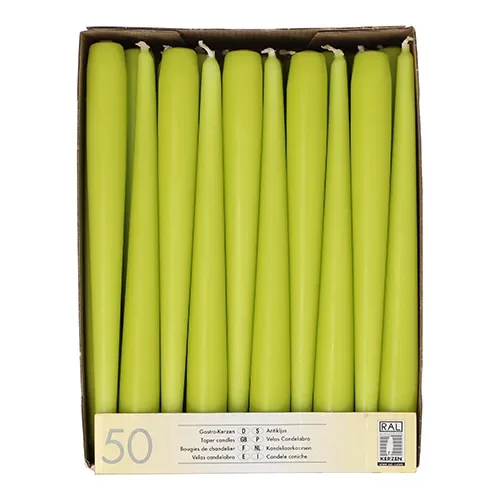 Kandelaarkaarsen Ø 2,2 cm x 25 cm lime