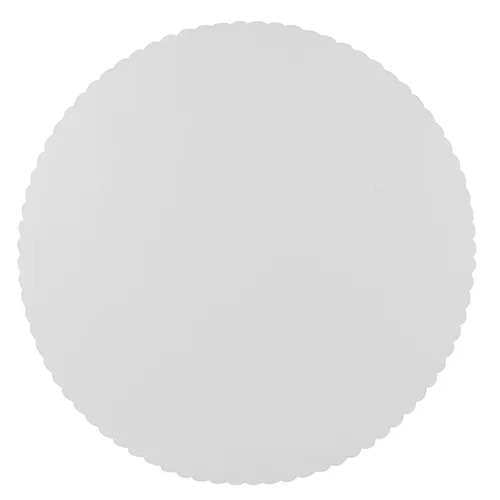 Taartranden, karton “pure” rond Ø 30 cm wit met kartel rand