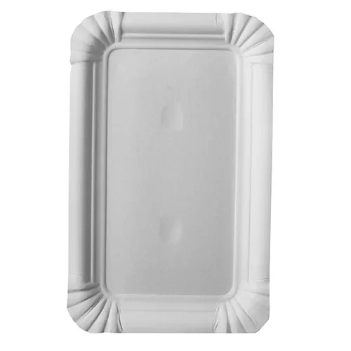 Borden, karton “pure” hoekig 10 cm x 16 cm wit