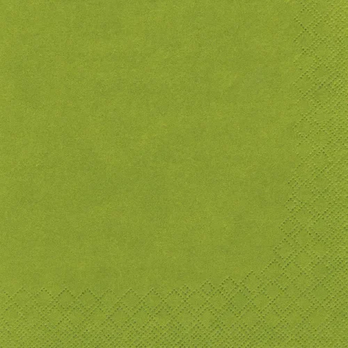 Servetten 3-laags 1/4 vouw 33 cm x 33 cm olijfgroen