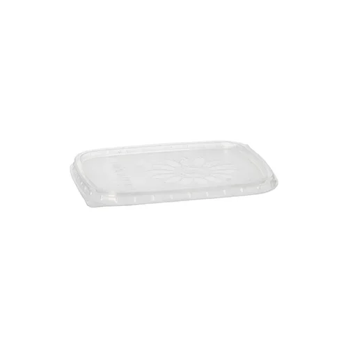 Deksel voor verpakkingsbekers, PP hoekig 0,6 cm x 8,1 cm x 10,8 cm transparant