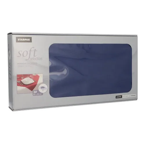 Napperons, nonwoven “soft selection” 80 cm x 80 cm donkerblauw