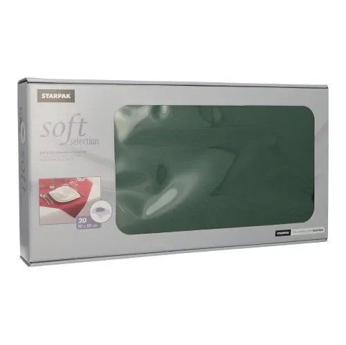 Napperons, nonwoven “soft selection” 80 cm x 80 cm donkergroen
