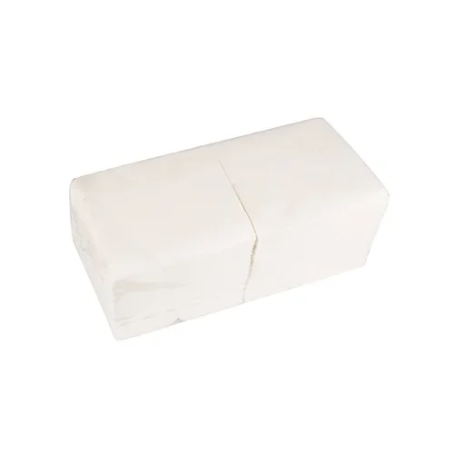 Servetten, 2-laags 1/4 vouw 24 cm x 24 cm wit
