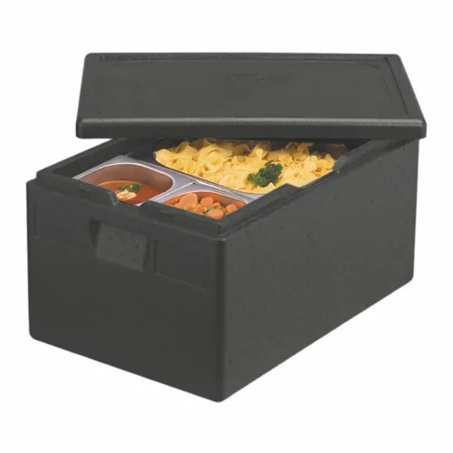 Transportboxen, Epp 60 cm x 40 cm x 32 cm zwart “Gastro-Norm 1/1”