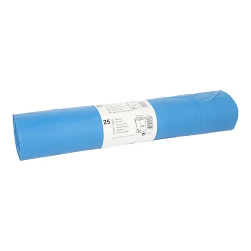 Industriezakken, LDPE 120 l 110 cm x 70 cm blauw