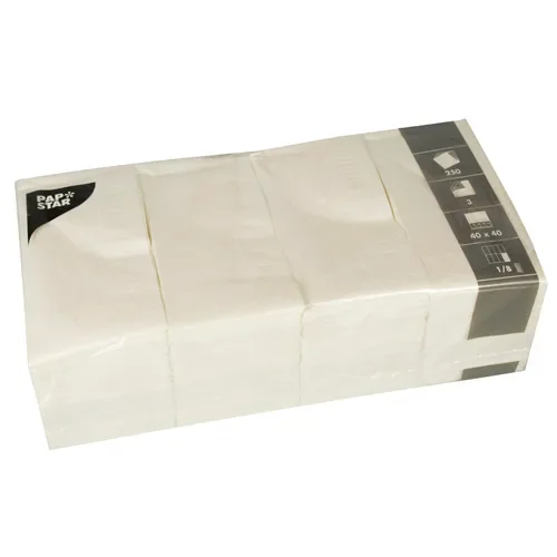 Servetten 3-laags 1/8 vouw 40 cm x 40 cm wit