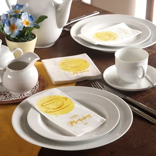 Servetten 3-laags 1/8 vouw 33 cm x 33 cm Good Morning