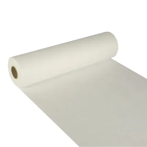 Tafellopers, stofkarakter, nonwoven “soft selection” 24 m x 40 cm wit