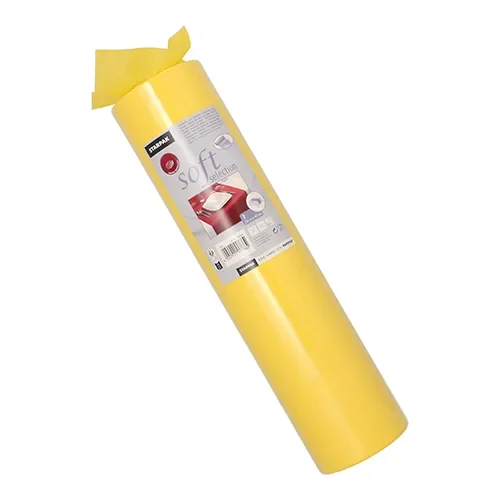 Tafellopers, stofkarakter, nonwoven “soft selection” 24 m x 40 cm geel