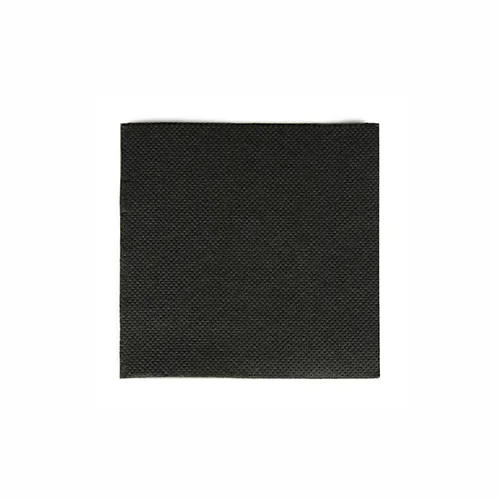 Servetten, 2-laags Punto 1/4 vouw 20 cm x 20 cm zwart micro reliëf