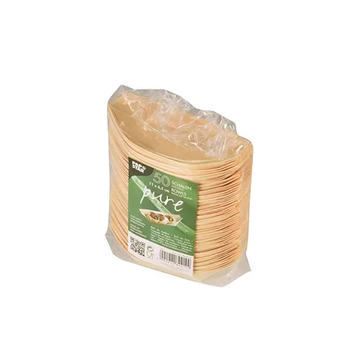 Fingerfood - Schalen, hout “pure” 11 cm x 6,5 cm Bootje