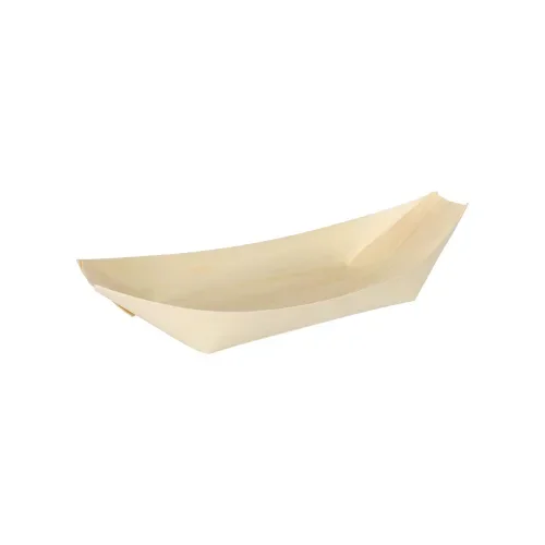 Fingerfood - Schalen, hout “pure” 16,5 cm x 8,5 cm Bootje
