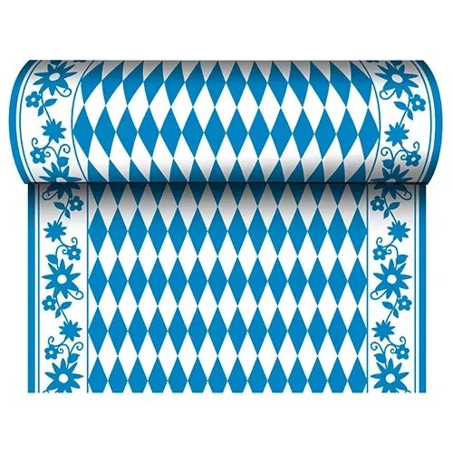 Tafellopers, Airlaid 24 m x 40 cm “Beiers blauw”