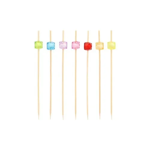 Fingerfood prikkers 12 cm assorti kleuren Square