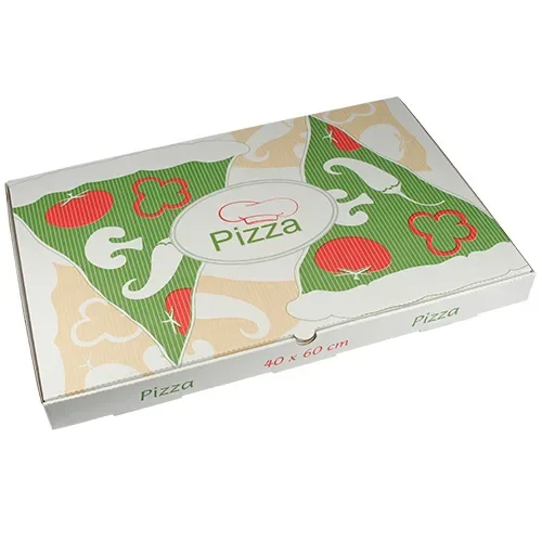Pizzadozen, Cellulose “pure” hoekig 40 cm x 60 cm x 5 cm