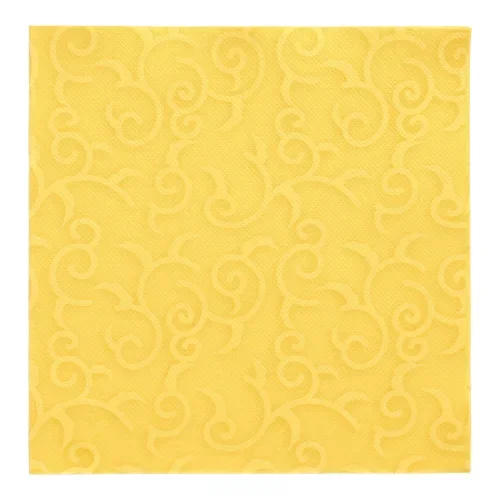 Servetten “Royal Collection” 1/4 vouw 40 cm x 40 cm geel Casali