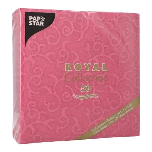 Servetten “Royal Collection” 1/4 vouw 40 cm x 40 cm fuchsia Casali
