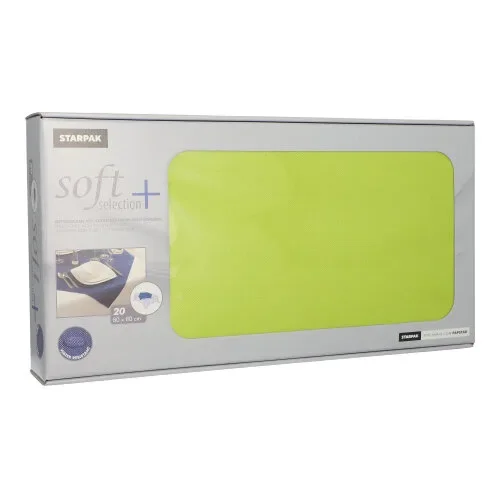 Napperons, nonwoven “soft selection plus” 80 cm x 80 cm lime