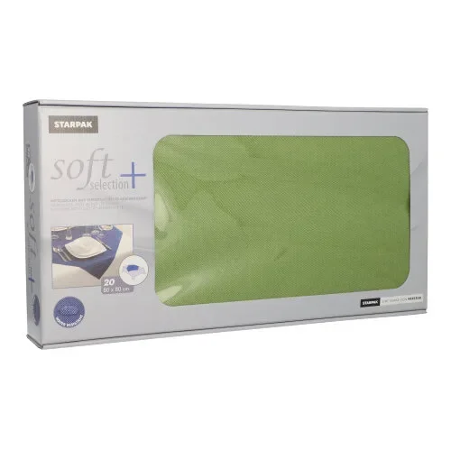 Napperons, nonwoven “soft selection plus” 80 cm x 80 cm olijfgroen