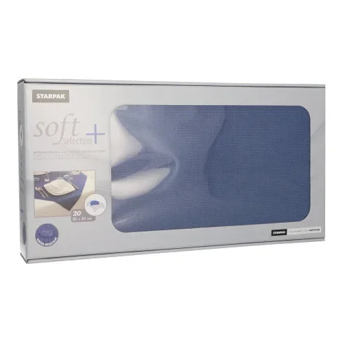 Napperons, nonwoven “soft selection plus” 80 cm x 80 cm donkerblauw