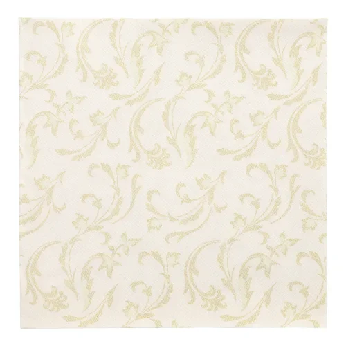 Servetten “Royal Collection” 1/4 vouw 40 cm x 40 cm champagne Damascato