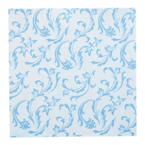 Servetten “Royal Collection” 1/4 vouw 40 cm x 40 cm turkoois Damascato