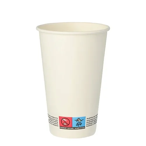 Drinkbekers, Karton “To Go” 0,3 l Ø 8 cm x 11,7 cm wit