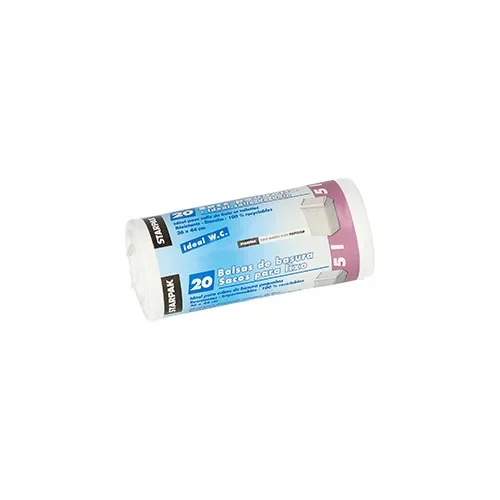 Pedaalemmerzakken, LDPE 5 l 44 cm x 36 cm wit