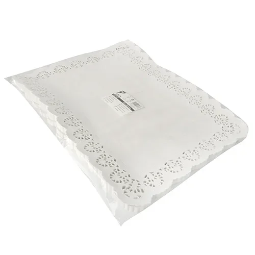 Taartranden hoekig 53 cm x 32,5 cm wit