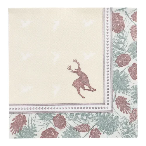 Servetten Royal Collection 1/4 vouw 40 cm x 40 cm “Majestic Deer”
