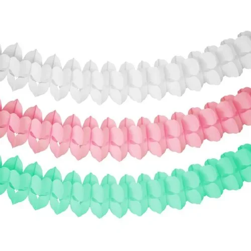 Guirlande, papier Ø 16 cm x 3,65 m assorti kleuren Pastel