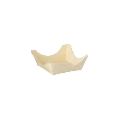 Fingerfood - Schalen, hout “pure” hoekig 1,5 cm x 4 cm x 4 cm